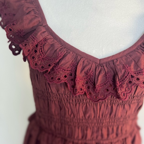 NWOT / Madewell Petite Lucie Embroidered Cotton Midi Dress - Picture 6 of 9